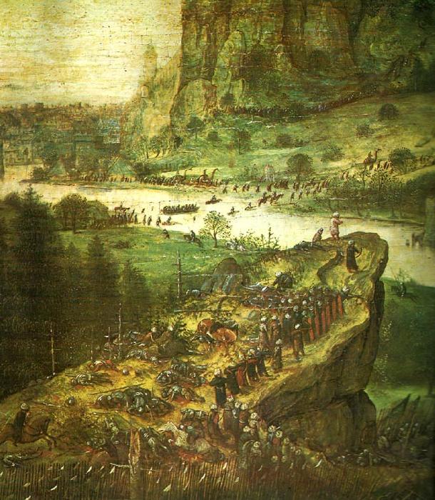 Pieter Bruegel detalj fran  sauls sjalvmord Sweden oil painting art